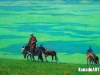 Gansuh E. - At the edge of the country - Oil on canvas - 50x90 cm